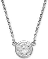Bezel-Set Diamond Pendant Necklace (1/5 ct. t.w.) 14K Gold or White