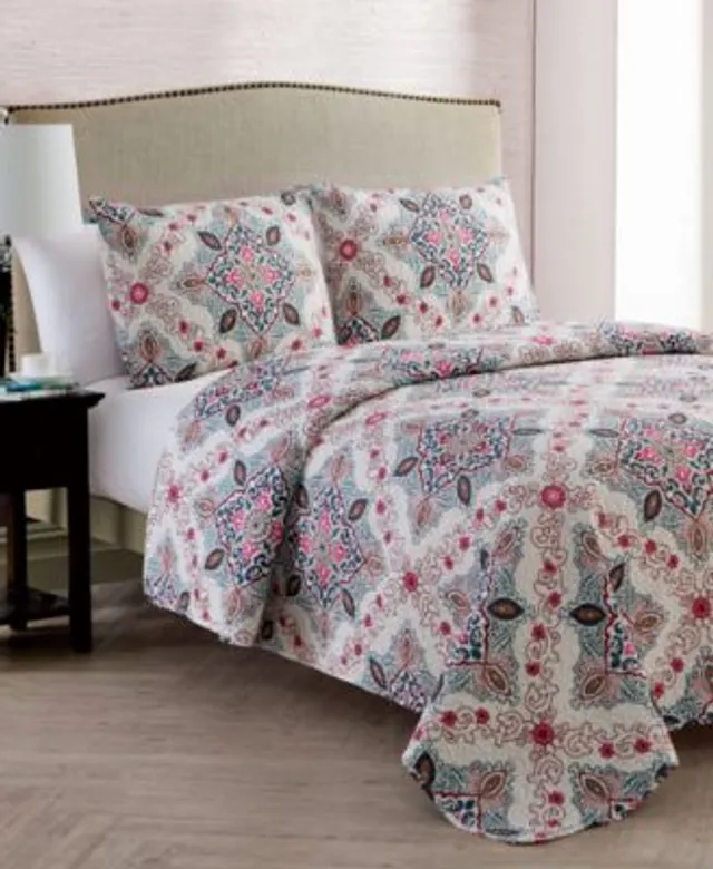 Queen Street Afton Medallion Reversible Quilt Set, Color: Blue - JCPenney