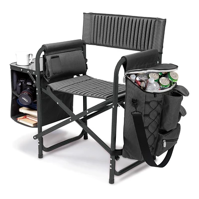 Oniva by Picnic Time Dark Gray Fusion Backpack Chair with Cooler