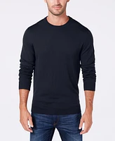 Club Room Men's Solid Crew Neck Merino Wool Blend Sweater, Created for Macy's