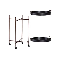 Alfred Two-Tier Round Butler Table