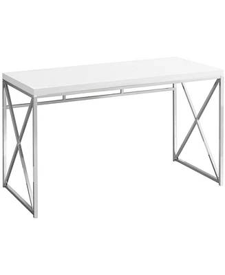 Monarch Specialties 48"L Computer Desk in Glossy White