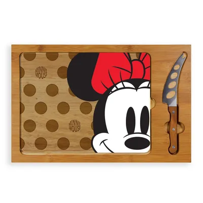 Disney's Minnie Mouse Glass Top Serving Tray and Knife Set