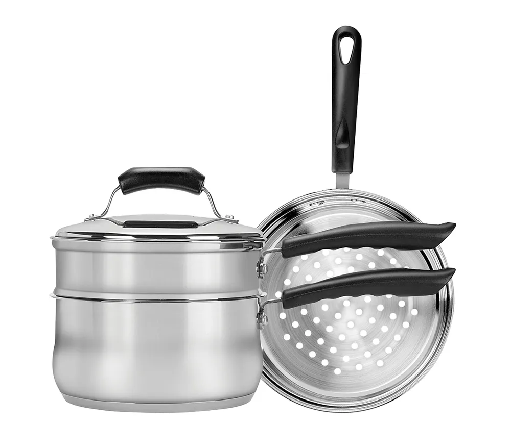 Range Kleen 3qt Stainless Steel Covered Double Boiler and Steamer Set