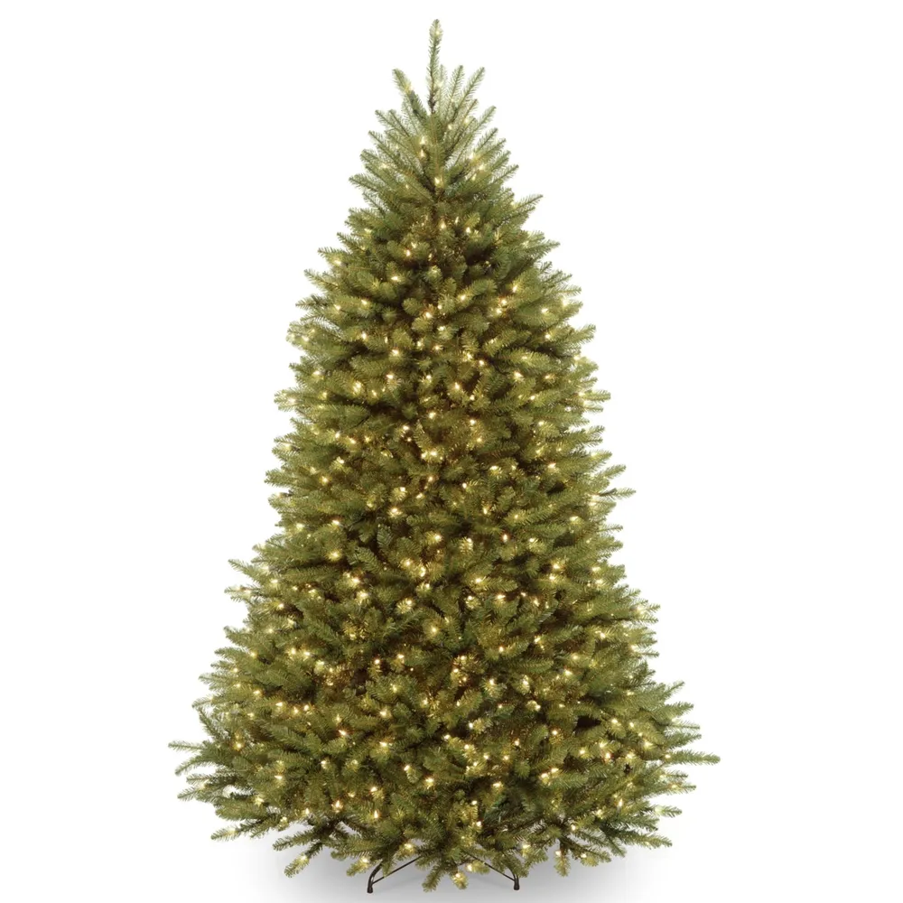 National Tree 7.5' Dunhill Fir Hinged Tree with 750 Clear Lights