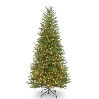 National Tree 6.5' Dunhill Fir Slim Tree with 500 Clear Lights