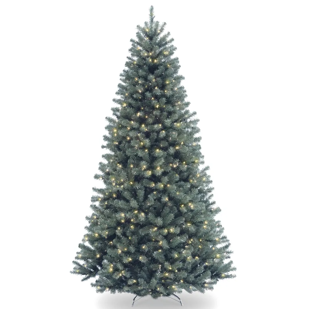 National Tree 9' North Valley Blue Spruce Tree with 800 Clear Lights