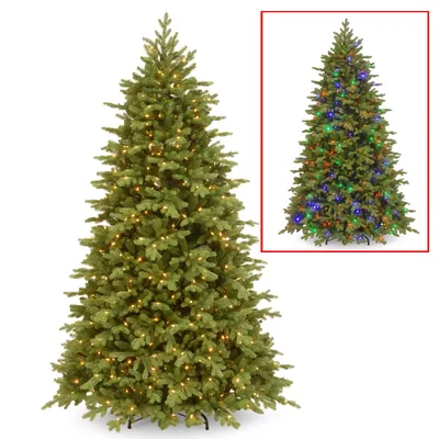 National Tree Company 7.5' Feel Real Princeton Fraser Fir Tree with 800 Dual Color Led Lights & PowerConnect