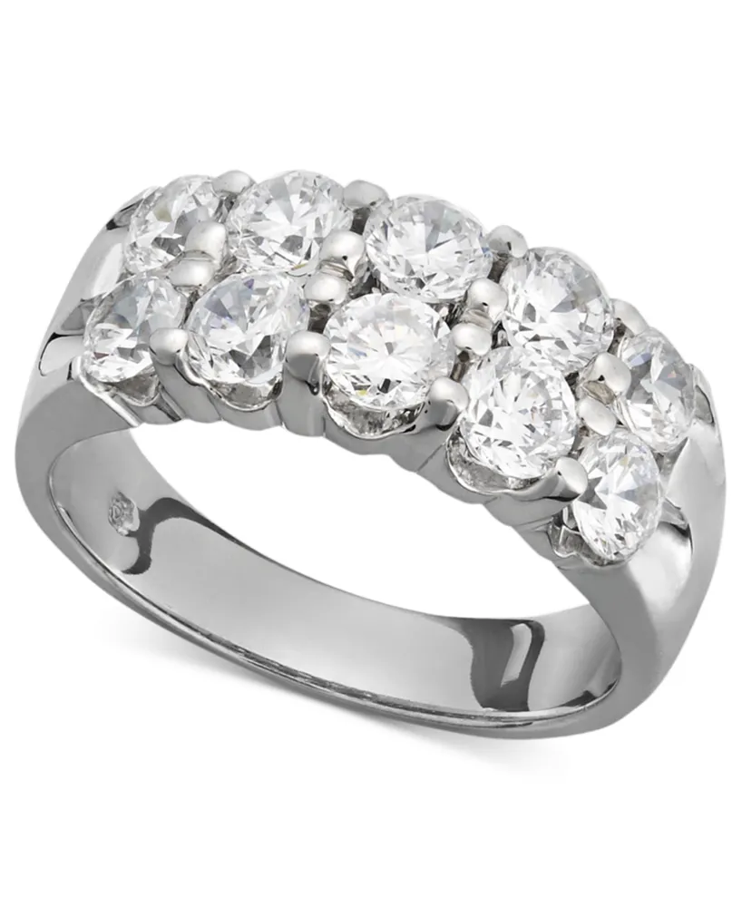 Two-Row Certified Diamond Band Ring in 14k White Gold (2 ct. t.w.)