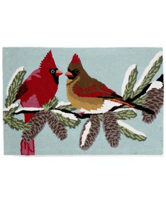 Liora Manne Front Porch Indoor/Outdoor Cardinals Sky 2' x 3' Area Rug