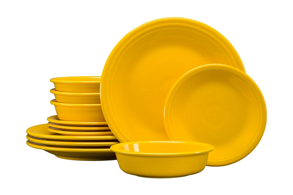 Fiesta Classic Rim 12 Pc. Dinnerware Set, Service For 4