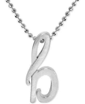 Alex Woo Lowercase Initial 16" Pendant Necklace in Sterling Silver