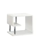 Lazer White End Table