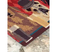 Liora Manne Front Porch Indoor/Outdoor Bar Patrol Port 2'6" x 4' Area Rug