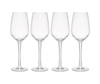 Q Squared Hudson 13 oz Tritan Acrylic 4-Pc. White Wine Glass Set