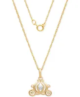 Disney Children's Carriage 15" Pendant Necklace in 14k Gold