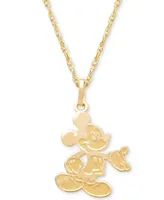 Disney Children's Mickey Mouse 15" Pendant Necklace in 14k Gold