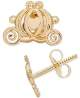 Disney Children's Cinderella Pumpkin Coach Stud Earrings in 14k Gold