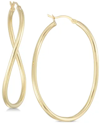 Simone I. Smith Wavy Hoop Earrings 18k Gold over Sterling Silver or