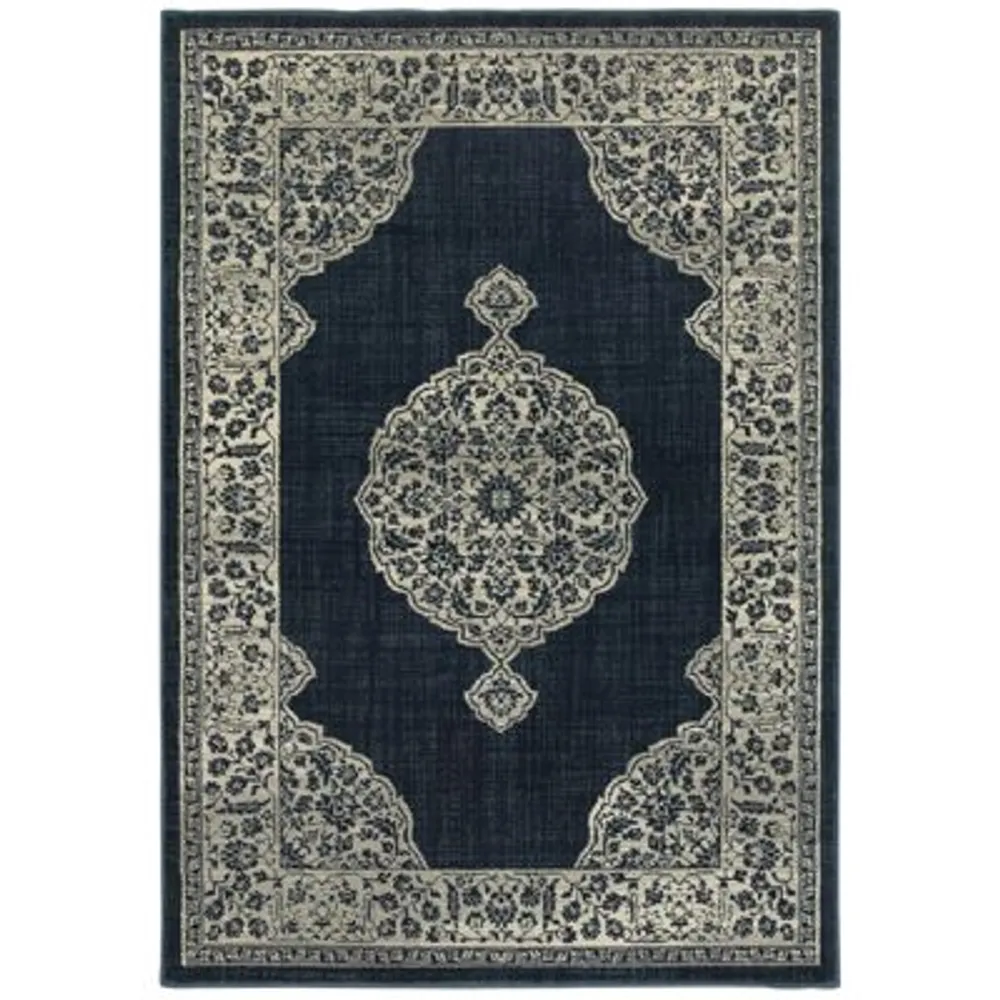 Oriental Weavers Linden 7937a Navy Gray Rug