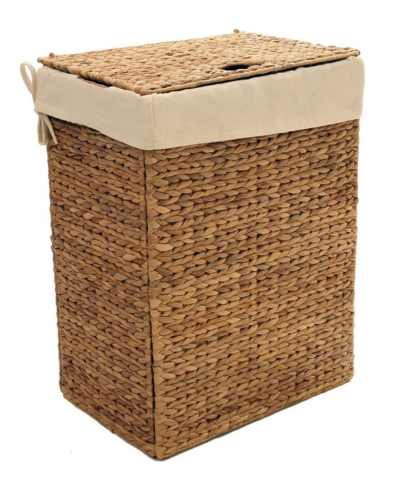 Seville Classics Foldable Water Hyacinth Portable Hamper