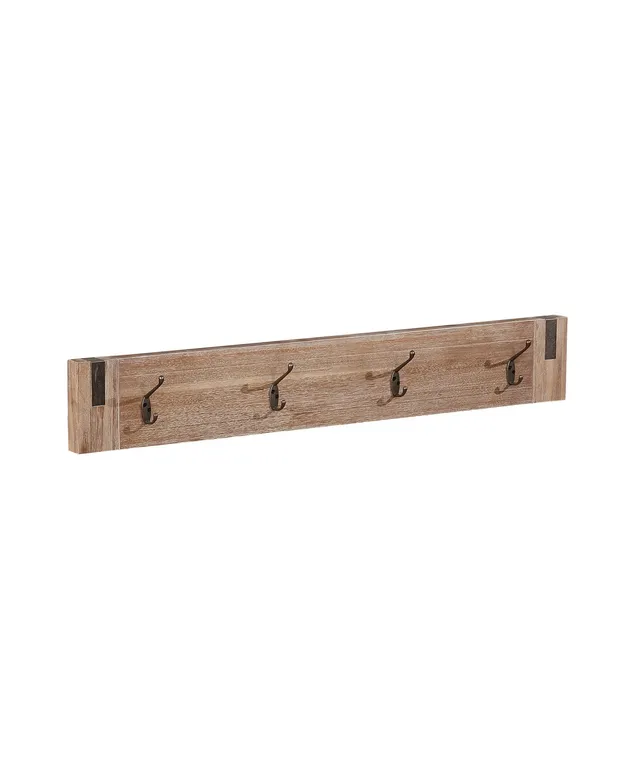 Alaterre Furniture Claremont Rustic Wood Coat Hook and Bench Set