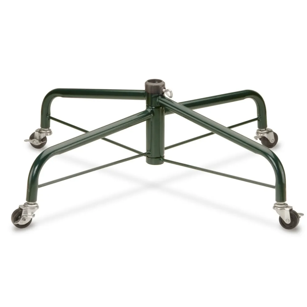 National Tree Company 32" Folding Tree Stand with Rolling Wheels for 9'-10 'Trees - Fits 1.25" Pole