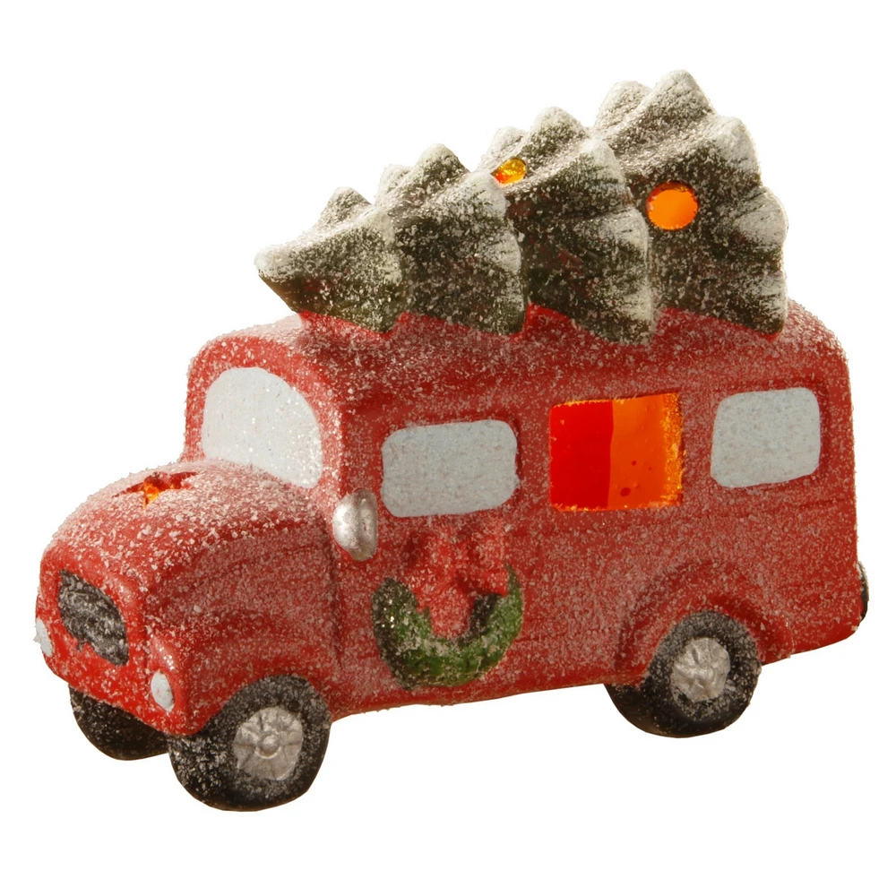 National Tree Company 6.7" Terra Cotta Truck with Battery Operated Led Lights