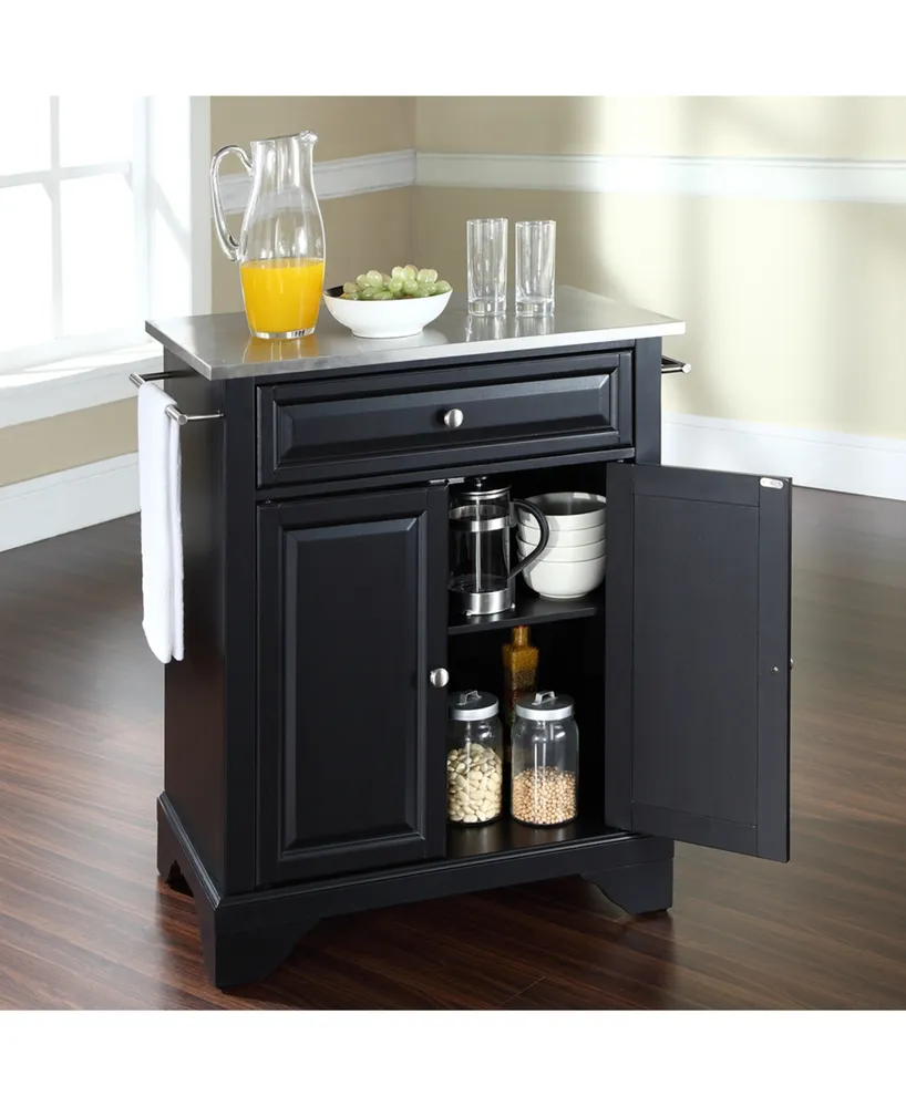 Lafayette Stainless Steel Top Portable Kitchen Island