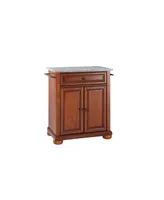 Alexandria Solid Granite Top Portable Kitchen Island