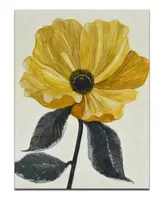 Ready2HangArt, 'Elegant Poppy Iv' Yellow Floral Canvas Wall Art