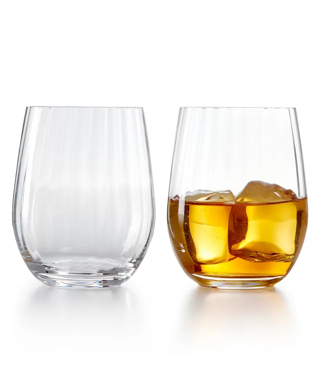 JoyJolt Revere 11 Oz Scotch Glass Old Fashioned Whiskey Drinking Glass Set  of 2