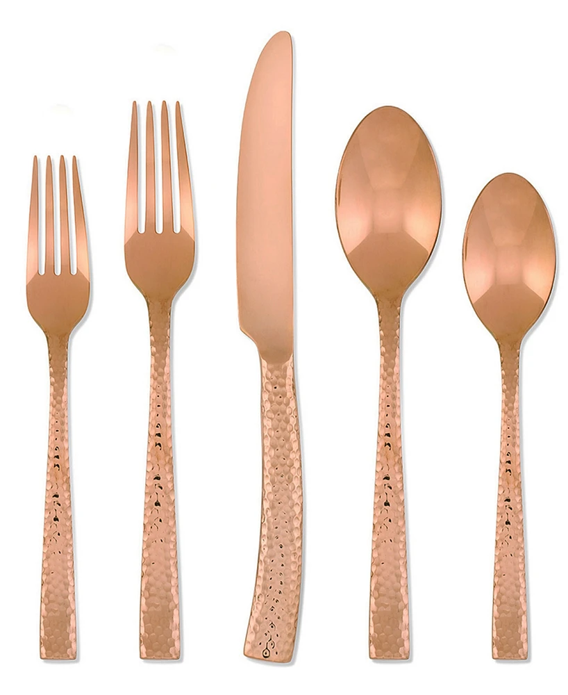 Argent Orfevres Hampton Forge Paris Hammered Copper 20-Pc. Flatware Set, Service for 4