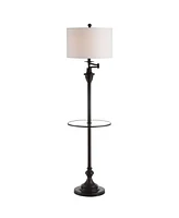 Jonathan Y Cora 60" Metal,Glass Led Side Table and Floor Lamp