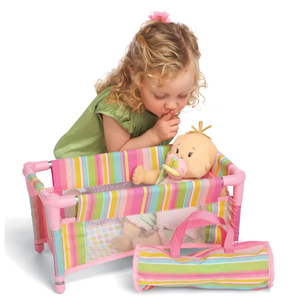 Manhattan Toy Baby Stella Take Along Travel Crib For 15 Inch Dolls