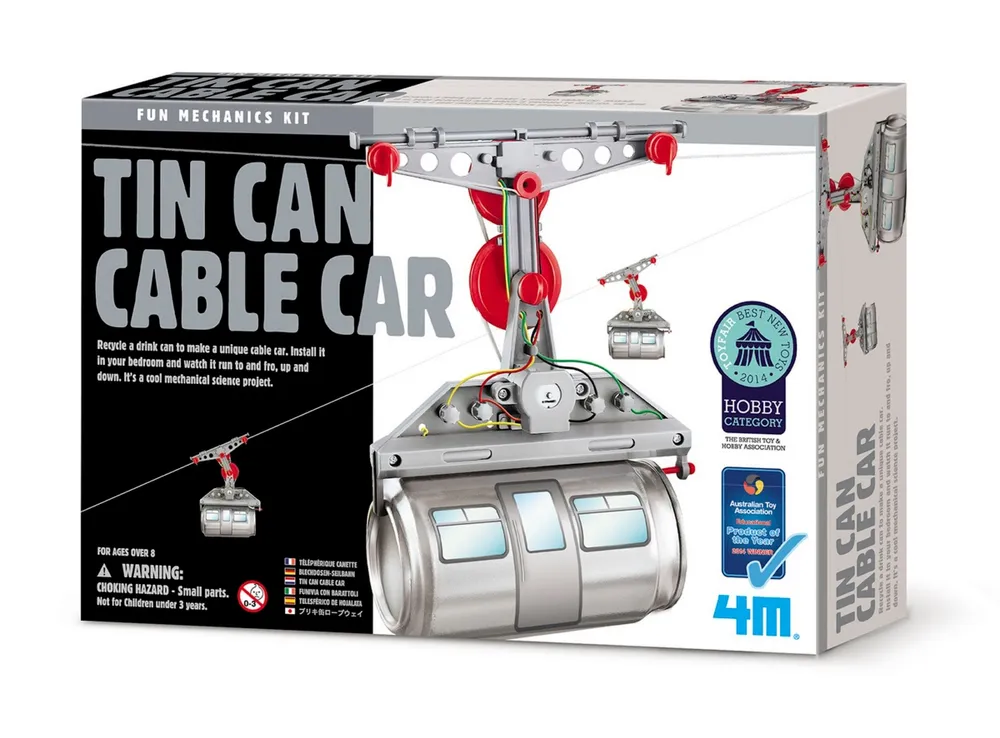 4M Tin Can Cable Car Science Kit Stem