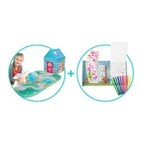 Fun2Give Pop It Up Enchanted Forest Combo Set Play Box With Play Mat And Coloring Set