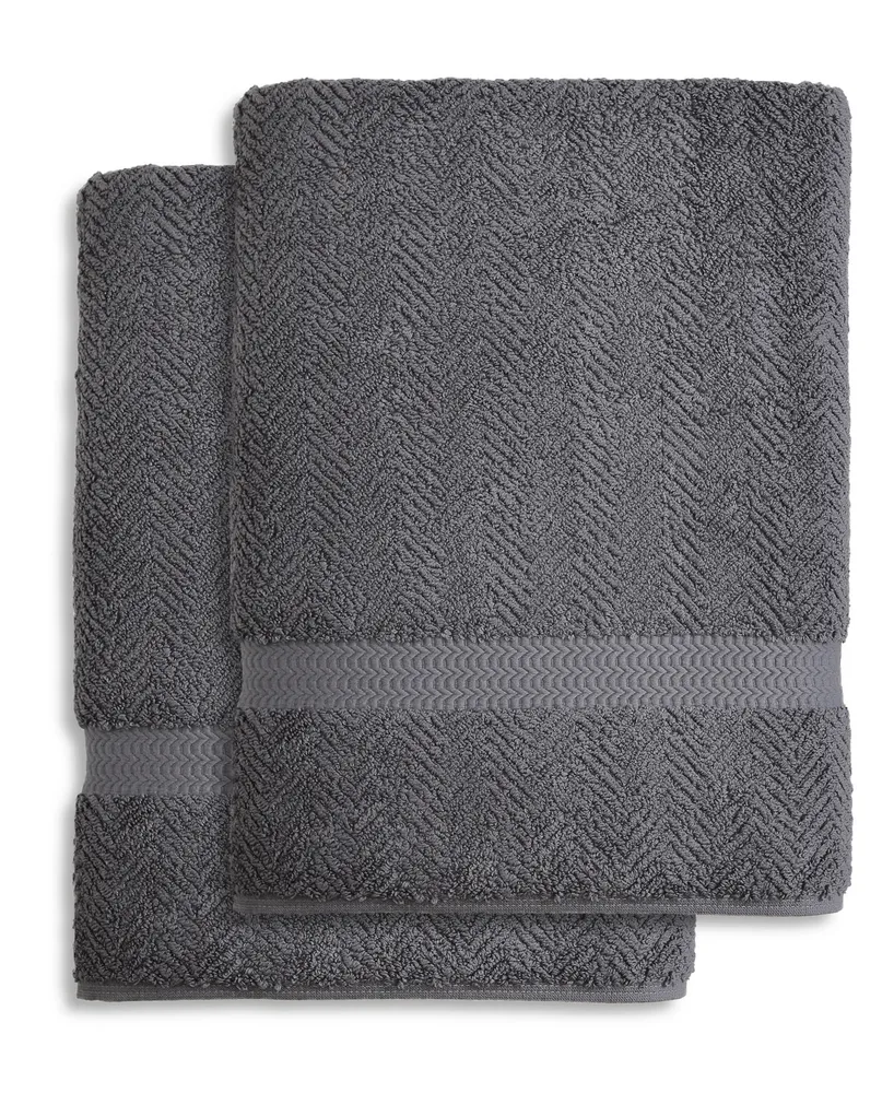 Linum Home Herringbone 2-Pc. Bath Sheet Set