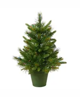 Vickerman 24 inch Cashmere Pine Artificial Christmas Tree With 50 Warm White Led Lights