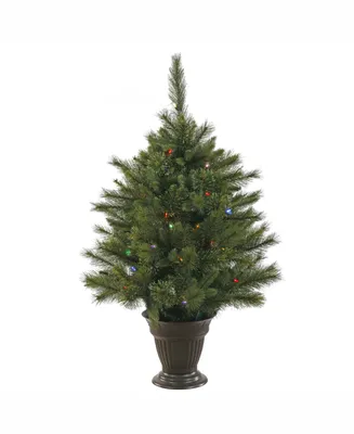 Vickerman 3.5 ft Cashmere Artificial Christmas Tree With 50 Multi-Colored Lights