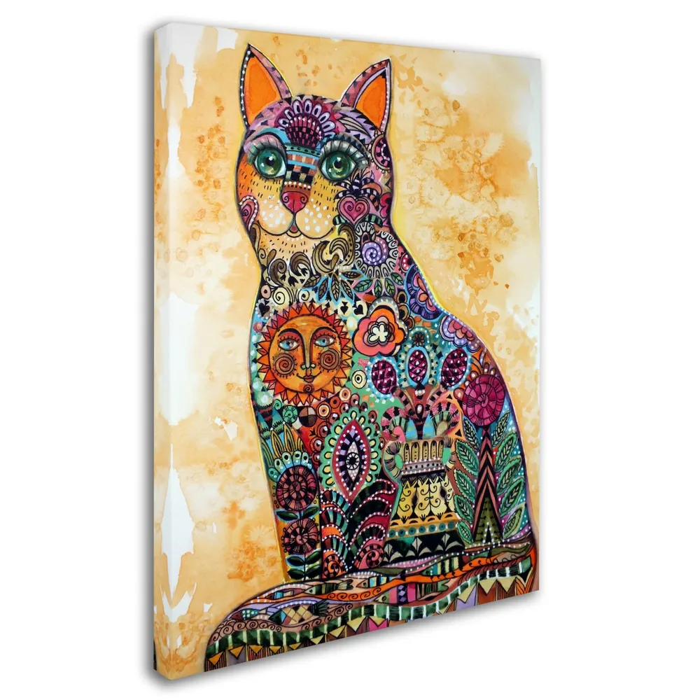 Oxana Ziaka 'Sun Cat' Canvas Art - 19" x 14" x 2"