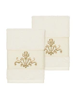 Linum Home Scarlet 2-Pc. Embellished Washcloth Set
