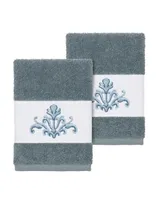 Linum Home Scarlet 2-Pc. Embellished Washcloth Set