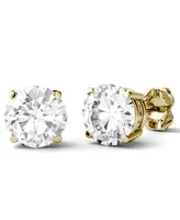 Moissanite Stud Earrings (3 ct. t.w. Diamond Equivalent) 14k White or Yellow Gold