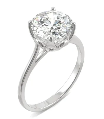 Moissanite Round Solitaire Ring (2-3/4 ct. tw. Diamond Equivalent) 14k White Gold or Yellow