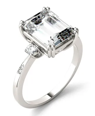 Moissanite Emerald Engagement Ring (3-3/4 ct. tw.) 14k White Gold