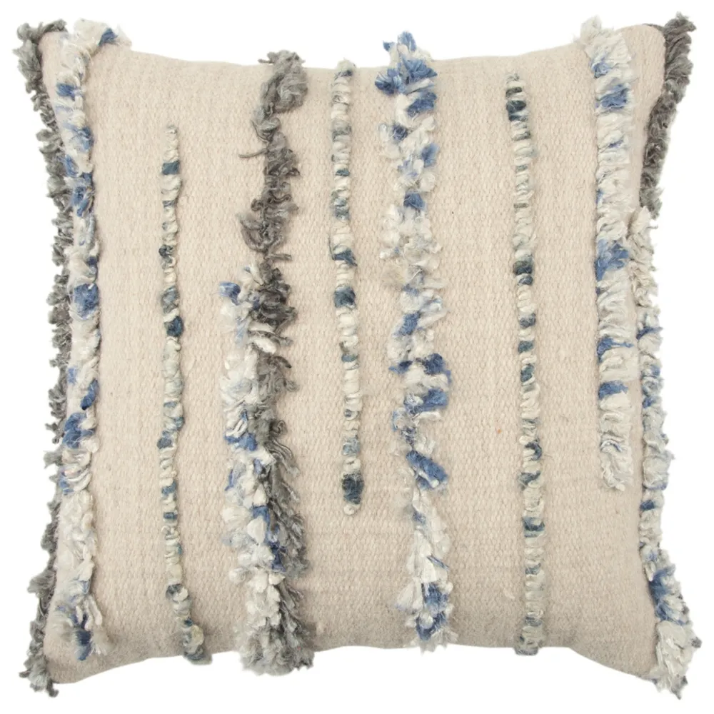 Rizzy Home Veritcal Stripe Polyester Filled Decorative Pillow