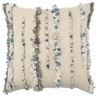 Rizzy Home Veritcal Stripe Polyester Filled Decorative Pillow