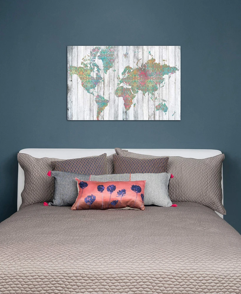 iCanvas "Boho Map Ii" by Jennifer Goldberger Gallery-Wrapped Canvas Print