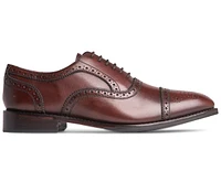 Anthony Veer Men's Ford Quarter Brogue Oxford Lace-Up Dress Shoe